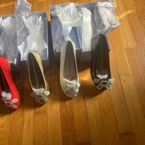 AEROSOLES Women's Flats with Bow in Red, Tan, Cream, and Black